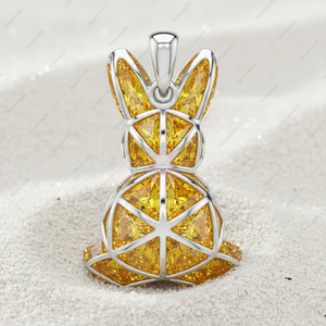 Diamante Cultivado en Laboratorio de 1 Quilate, Color Amarillo Fantasía, Claridad VVS, Certificado GIA IGI, Joyería Fina, Colgantes y Dijes de Plata de Ley 925, Regalo - Product Image 3
