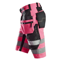Ropa DE TRABAJO reflectante de seguridad para hombres, pantalones cortos de carga, pantalones cortos de construcción de alta seguridad, pantalones cortos de trabajo con cinta reflectante, ropa de trabajo