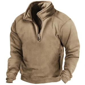 2024, sudadera de manga larga con cuello en V para hombre, Jersey táctico cálido de lana, camisa de entrenamiento, ropa de hombre transfronteriza, escena informal - Product Image 2