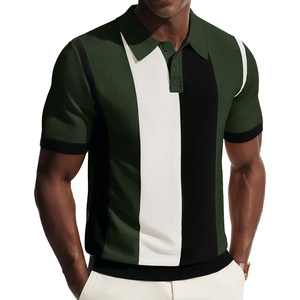Chemises polo pour hommes à manches longues personnalisables pour le printemps/été, tissu jersey respirant avec motif uni à col montant - Product Image 4