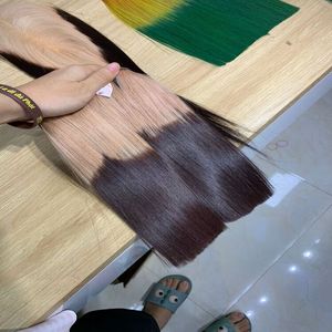 ชุดบ๊อบสั้น Ombre สีดำ/ สีเหลือง/สีแดงที่มีคุณภาพสูงกระดูกตรงต่อผมสำหรับผู้หญิงสีดำหนาสุดขายผม - Product Image 4