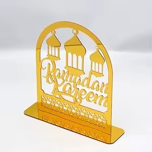 Ornements de Ramadan de bonne qualité, or et noir, centre de table RAMADAN KAREEM - Product Image 2