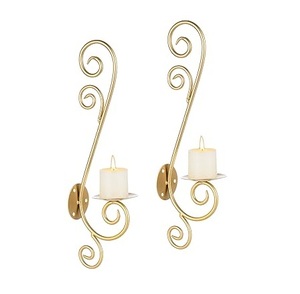 Decorative Hanging Candle Holder Wall Handcrafted Iron Home Decoration Wall Mounted Candle Stand Decorative Candle <b>Sconces</b>. - Product Image 2