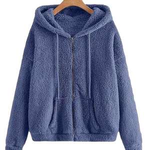 Sweat à capuche pour femme de haute qualité 2026, sweat à capuche zippé en sherpa, style tendance et doux, mode pour tenue de plein air, logo personnalisé, sweat à capuche tendance - Product Image 3