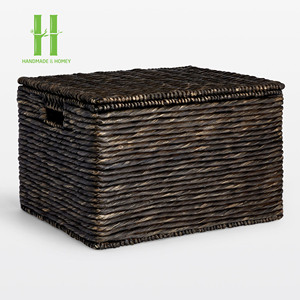Cesta de Jacinto de Agua Ecológica de Nuevo Diseño para Servir, Personalizable, OEM, Rectangular, Estilo Bohemio, Multifuncional, Hecha en Vietnam HNH - Product Image 2