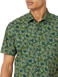 Camiseta con estampado de botones para hombre, camisetas personalizadas de color sólido, camiseta de manga corta con cuello - Product Image 3