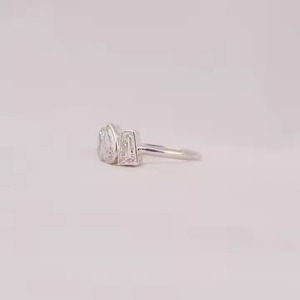 Cuatro formas múltiples de diamantes como Marquesa, radiante, Baguette Tapper y regalo de aniversario cultivado en laboratorio de corte de pera en anillo de oro sólido - Product Image 5