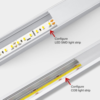 Profilé en aluminium anodisé T5 de haute qualité, longueur personnalisée, pour éclairage linéaire LED, avec diffuseur.
