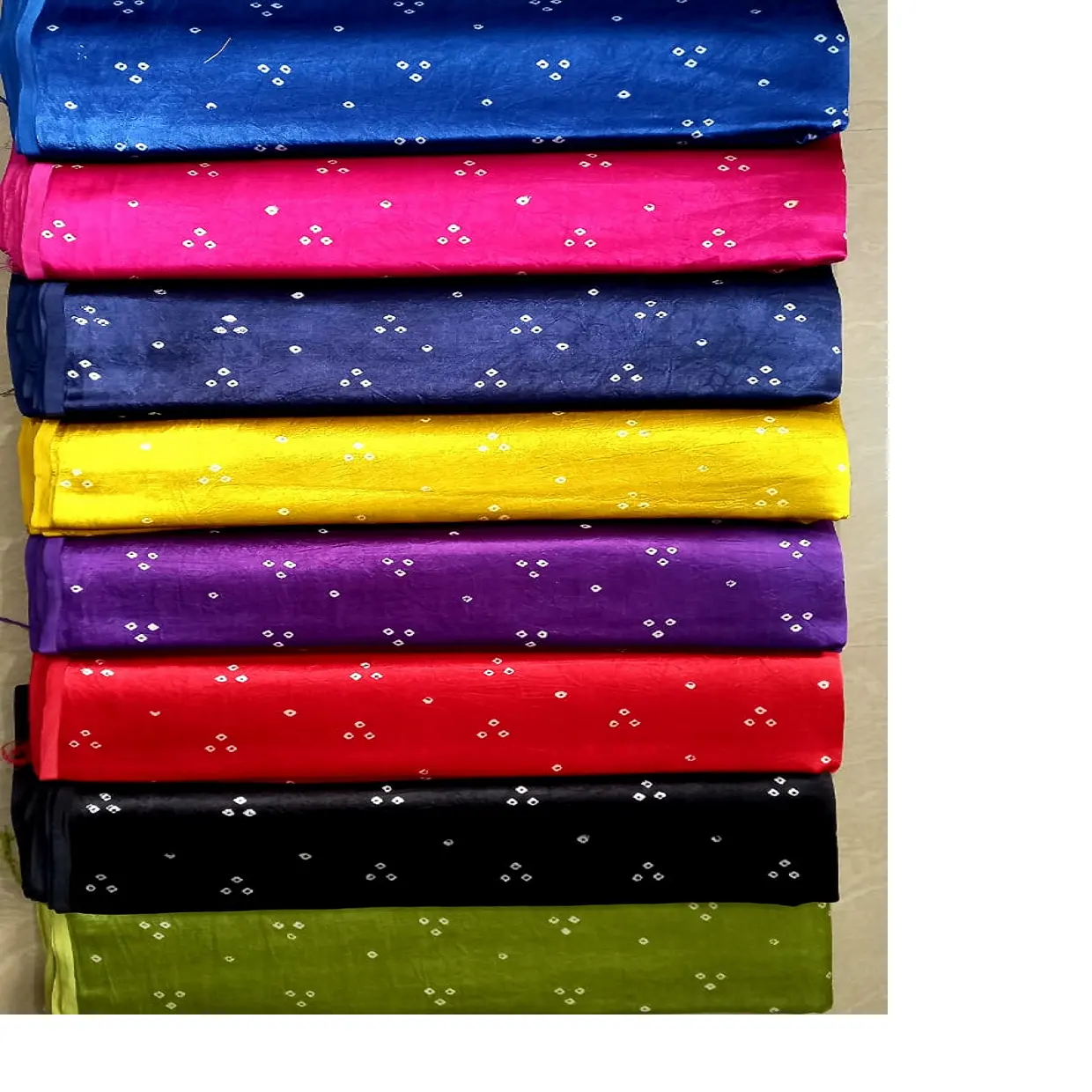custom made plain colored Mashru hand Woven Fabrics ideal for Dress Designers and Fabric Supply Stores for resale in polka dots