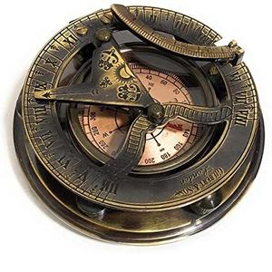 Vintage Collection Nautical Compass Antique Finishing Smooth Etched Retro Style Vintage Pirate <b>Coin</b> Solid Brass Outdoor Gadgets - Product Image 4