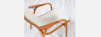 Fauteuils lounge Pamela en teck de haute qualité, ottoman finition brun brillant, réglables, écologiques, couleur personnalisée victorienne