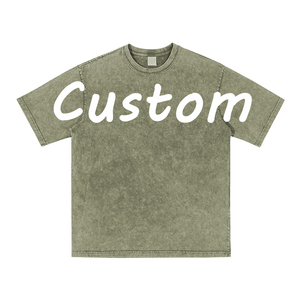 Camiseta de Cuello Redondo 100% Algodón para Hombre, de Alta Calidad, con Logotipo Personalizado, Ajuste Holgado, Secado Rápido, Transpirable, Último Modelo, Color Sólido, Precio al por Mayor - Product Image 2