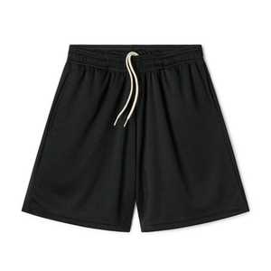 กางเกงขาสั้นผู้ชายคุณภาพพรีเมียม ดีไซน์ทันสมัย สีดำ เป็นมิตรกับสิ่งแวดล้อม ผลิตจากโพลีเอสเตอร์ 100% แบบตาข่าย สองชั้น แห้งเร็ว ระบายอากาศได้ดี ความยาวขาใน 7 นิ้ว - Product Image 5