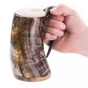 High Quality Beer <b>Mug</b> Drinking Artwork Horn Cup Retro Decor <b>Yellow</b> Ox Decorative Customize by Crescent Crafts - Product Image 3