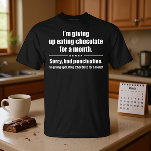 Camiseta con el Eslógán 'Dejando de Comer Chocolate' para Promociones - Product Image 3