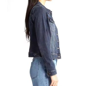 Chaqueta Bomber de Mezclilla de Algodón Tejido para Hombre, Estilo Casual, para Otoño, con Botones, Holgada y Transpirable - Product Image 3