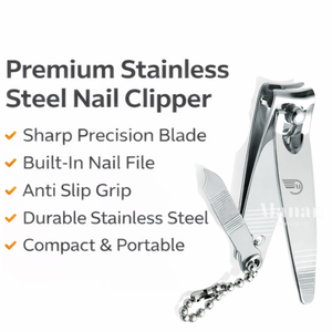Cortauñas Profesional de Acero Inoxidable con Llavero, Cuchilla Afilada, Apertura de Mandíbula Ancha, Cortador de Uñas Duradero para Manos y Pies, Manicura y Pedicura - Product Image 4