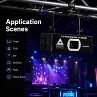 Nouvelle conception, lumière laser de scène 3D à animation RGB 2W, pleine couleur, pour Noël, discothèque, DJ, soirée, spectacle, IP33, contrôle DMX512