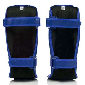 Protèges-tibias universels en cuir de vachette pour le kickboxing et la boxe avec protection professionnelle, fermeture à crochets et boucles, utilisation toutes saisons - Product Image 2