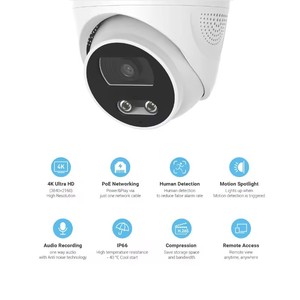 5MP 2K Nachtsicht-POE-Kuppel kamera PTZ-Zwei-Wege-Audio-CMOS-Vollfarb-CCTV-NVR-Cloud-Daten speicher für drahtlose Heims icherheit - Product Image 4