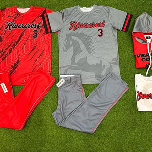 Vente de gros Maillot de baseball cousu Uniforme américain de baseball softball pour hommes - Product Image 6