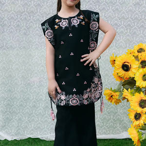 Modern Pakistani Kids <b>Girls</b> Party Wear Stylish Lehenga Choli with Traditional Embroidery Acrylic Fabric Formal for Functions - Product Image 1