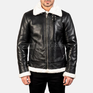 Nueva última moda Mejor precio Chaqueta de cuero de invierno para hombres Nuevo estilo duradero con logotipo personalizado a prueba de viento - Product Image 3