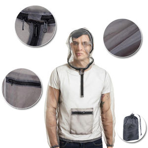 Traje de avispa ligero para apicultura para exteriores Chaqueta de abeja ventilada de tela de malla ligera con bolsillo con cremalleras Servicio OEM - Product Image 4