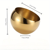 Bol à sauce oblique en acier inoxydable poli, couvercle sphérique, plat pour fondue, buffet, panier à assaisonnement, pot, plat, récipient, salade, fête