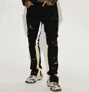 2024 pantalon imprimé personnalisé de haute qualité grande taille décontracté pile pantalon en coton droit pantalon évasé - Product Image 1