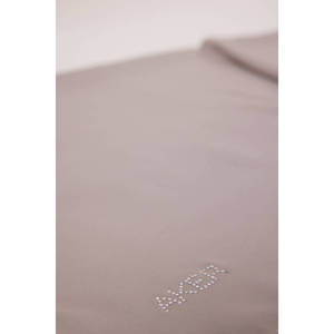 Ethnic Viscose Satin Scarf Grey 65x190 Embellished Design - Product Image 2