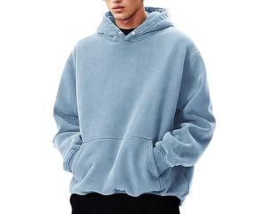 Custom Acid Wash 100% Cotton Tracksuit Breathable Vintage <b>Hoodie</b> and Sweatpants Oversized <b>Men</b> - Product Image 4