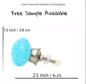 Perillas y Tiradores Modernos para Cajones con Diseño de Burbujas de Cristal Aqua, Estilo Artístico CRK 132 para Armario, Cocina, Dormitorio, Baño, Sala de Estar - Product Image 3