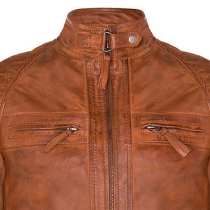 Chaqueta de Cuero Vacuno Genuino para Hombre, Superventas, Alta Calidad, Personalizable, Talla XL, con Detalles de Tejido de Punto en la Capucha, Bolsillos para Invierno - Product Image 4
