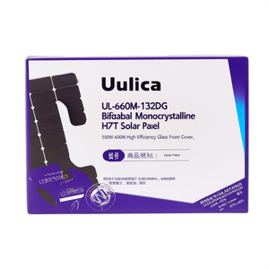 แผงโซลาร์เซลล์ Ulica Solar UL-660M-132DG แบบสองหน้า (Bifacial) ชนิดโมโนคริสตัลไลน์ HJT กำลังไฟ 550W-600W ประสิทธิภาพสูง พร้อมกระจกปิดด้านหน้า - Product Image 2