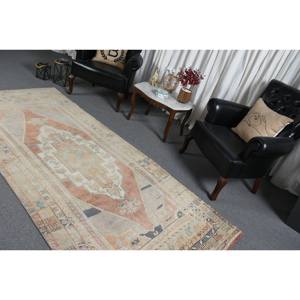 Tapis bohème en laine beige orange de grande surface 3.9x8.9 pieds classique style turc motif patchwork latex pour adolescents adultes tapis de chambre - Product Image 4