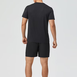 T-shirt à col rond Nouvelle arrivée Personnalisé 95% coton 5% élasthanne T-shirt homme Haute qualité T-shirts à col rond à épaules tombantes pour homme - Product Image 2