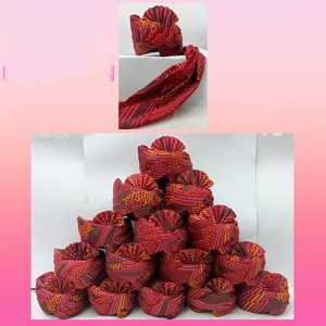 Safa traditionnel populaire du Rajasthan rouge, turban en coton pour cérémonie de mariage, occasion spéciale, pagadi - Product Image 4