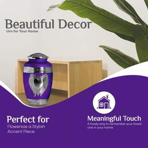 โกศปีกสีม่วงขนาดใหญ่สำหรับขี้เถ้ากระดูกมนุษย์โกศสำหรับผู้ใหญ่ขี้เถ้าโกศสำหรับขี้เถ้าขี้เถ้าผู้ใหญ่ผู้ชายปีกนางฟ้าขนาดกำหนดเองได้ - Product Image 5