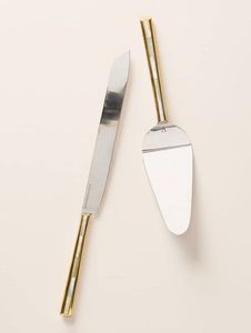 Ensemble de couteaux à gâteau en métal de qualité supérieure Design moderne et élégant Idéal pour les célébrations d'anniversaire Décorations de cuisine et d'événements - Product Image 4