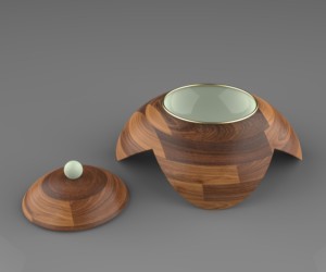 Wooden Serving Salad Bowl with Natural Finished <b>Tableware</b> Wooden Bowl with Metal Stand Decorative Salad Serving Bowl Luxury - Product Image 4