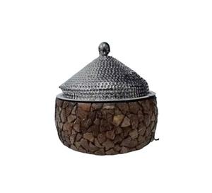 Olla para Hotpot en Forma de Domo, Apta para Horno, de Metal Plateado, Compatible con Microondas, 1 Pieza, Venta al Por Mayor - Product Image 1