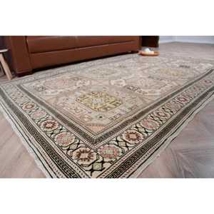 Tapis turc 4,9x8 pieds, tapis vintage, tapis persan marron - Product Image 1