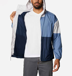 Chaqueta cortavientos con cremallera y capucha de poliéster para hombre de invierno de estilo callejero, venta al por mayor a bajo precio - Product Image 5