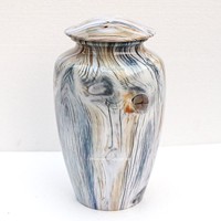 Urnes funéraires rondes en aluminium imprimées sur mesure, style antique, 10 pouces, pour le stockage des cendres humaines adultes, fournitures funéraires, Inde