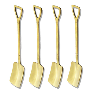 Vente en gros de cuillère en laiton de qualité luxueuse en forme de pelle pour travaux manuels cuillère à dessert en laiton chaud de meilleure qualité pelle - Product Image 4