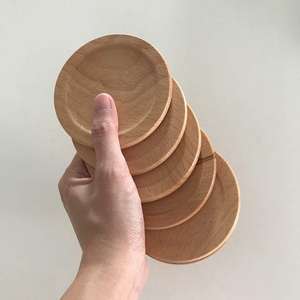 Precio al por mayor diseño personalizado respetuoso con el medio ambiente moderno de madera de acacia natural redondo posavasos gratis para bebidas - Product Image 6
