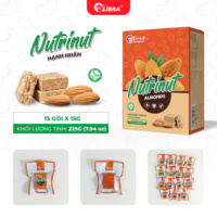 Barres céréalières semi-dures Nutrinut aux amandes douces et aux noix de cajou, faibles en glucides, sachet de 195 g pour un mode de vie sain