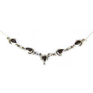 Collar de Plata 925 con Cuentas de Cuarzo Ahumado para Mujer - Product Image 2