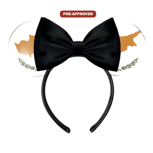 Diadema Personalizada Hecha a Medida con Orejas de Ratón y Bandera de Chipre H.E.R. Accesorios - Product Image 1